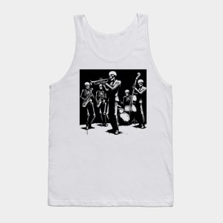 skeletons play jazz Tank Top